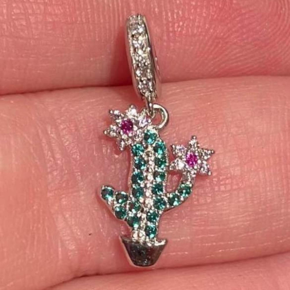 Cactus Silver Charm S925